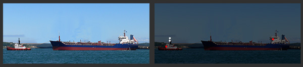 Tug under 50m with vessel under tow - length of tow is not more than 200m