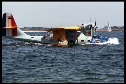 Seaplane on the water (USN aircraft - known as Catalina or PBY)