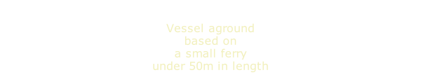 Vessel aground based on a small ferry under 50m in length