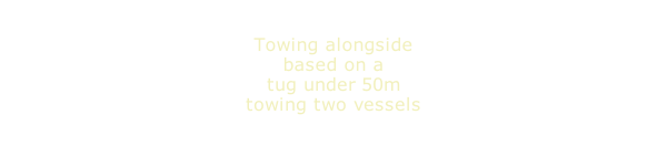 Towing alongside based on a tug under 50m towing two vessels