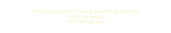 Vessel engaged in fishing other than trawling based on vessel  not making way