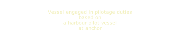 Vessel engaged in pilotage duties based on a harbour pilot vessel at anchor
